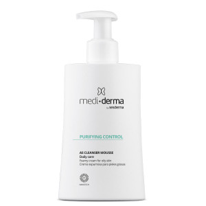 Medi+Derma / Purifying Control AS Cleanser Mousse Daily Care Foamy Cream - Пенящийся крем без мыла для жирной кожи 200 мл