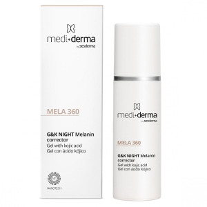 Medi+Derma / Mela 360 G&K Night Melanin Corrector SPF 50 - Гель для лица депигментирующий СЗФ 50 30 мл