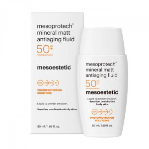 Mesoestetic / ЗАЩИТА ОТ СОЛНЦА Mesoprotech Mineral Matt Antiaging Fluid SPF 50+ - Минеральный матирующий антивозрастной крем 50 мл