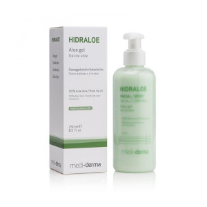 Medi+Derma / Постпилинговые средства HIDRALOE Aloe Gel – Алое-гель для лица и тела 250 мл