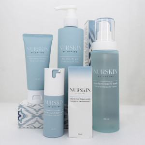 Набор NURSKIN из 4х средств: гель + тоник + сыворотка + крем