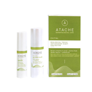 Atache / C VITAL Biological Triple Antioxidant Night Protector - Сыворотка+флюид для антиоксидантного ночного ухода за кожей 1 набор