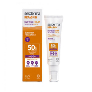 Sesderma / Repaskin Silk Touch Colour Facial SPF 50, 50 мл. - Средство солнцезащитное с нежностью шелка с тонирующим эффектом 50 мл